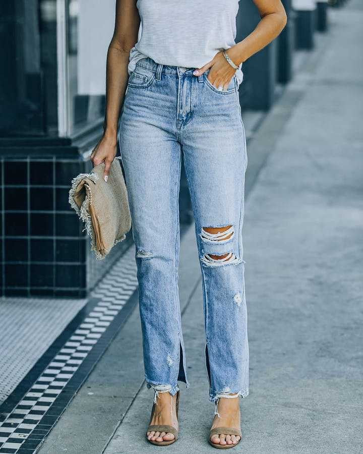 Leisure Fashion Street Washed Jeans