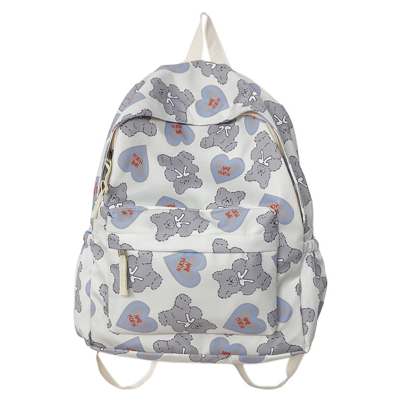 Bear Printed Schoolbag