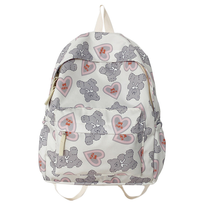 Bear Printed Schoolbag