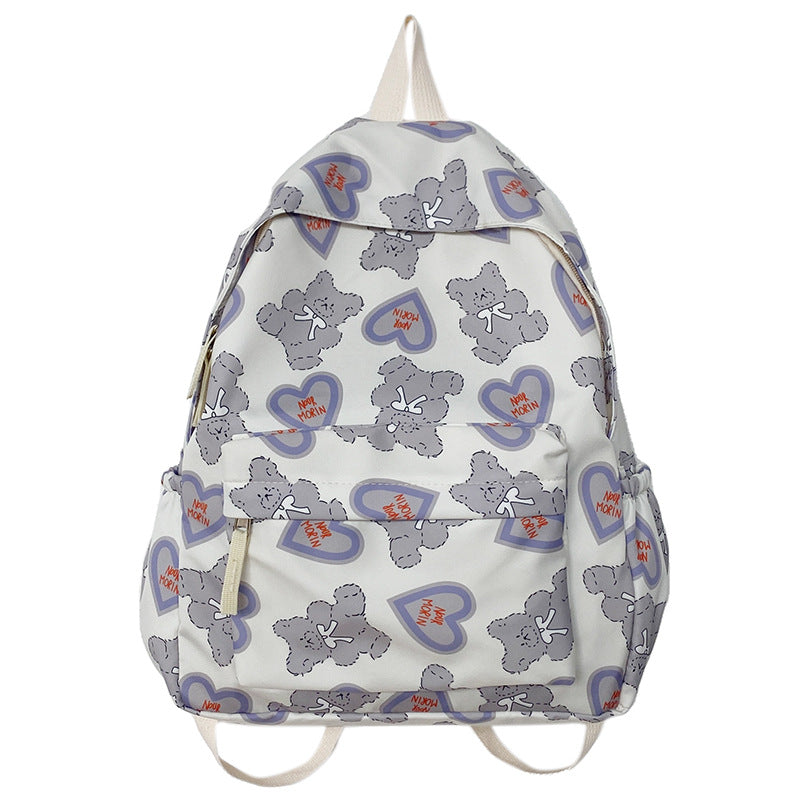 Bear Printed Schoolbag