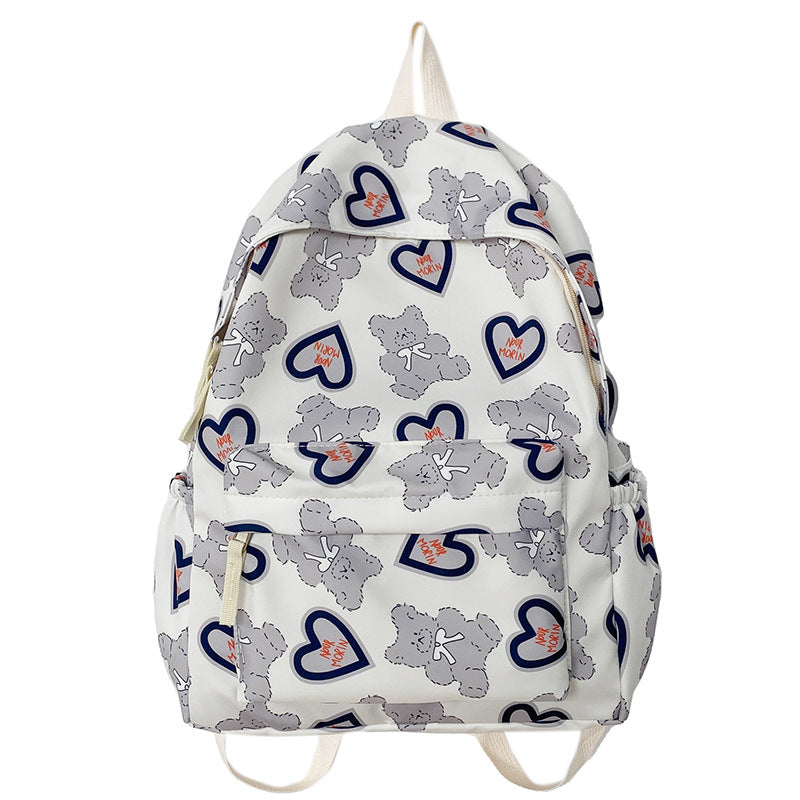 Bear Printed Schoolbag