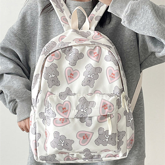 Bear Printed Schoolbag