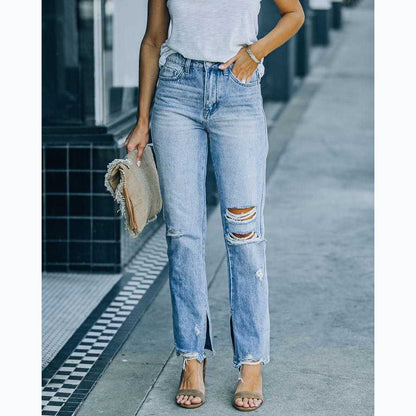 Leisure Fashion Street Washed Jeans