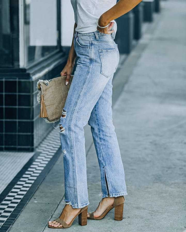 Leisure Fashion Street Washed Jeans