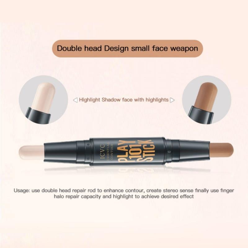 1pc Double Head Face Highlighter Makeup - Fashionista Finesse