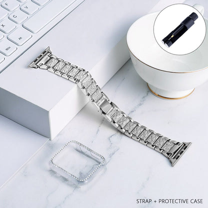 Band + Case Metal Strap For Apple Watches - Fashionista Finesse