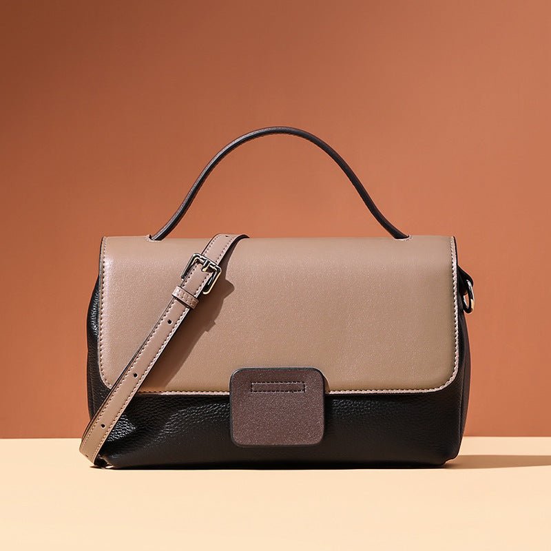 Contrasting Leather Handbags - Fashionista Finesse