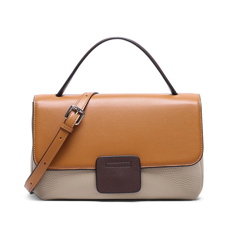 Contrasting Leather Handbags - Fashionista Finesse