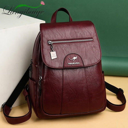 Fashionable Leather Backpack - Fashionista Finesse
