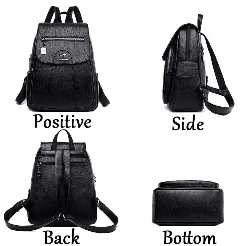 Fashionable Leather Backpack - Fashionista Finesse