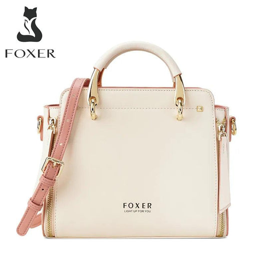 FOXER Split Leather Handbag For Women - Fashionista Finesse
