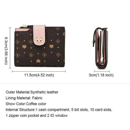 FOXER Women's Short Wallet (PVC Leather) - Fashionista Finesse