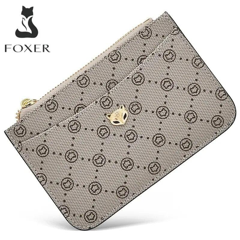FOXER Women's Wallet Embossing Mini Card Holder Wallet - Fashionista Finesse