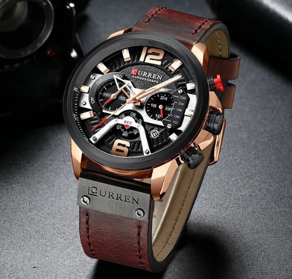 Leather Watch - Fashionista Finesse