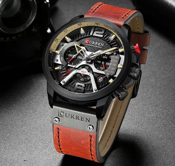 Leather Watch - Fashionista Finesse