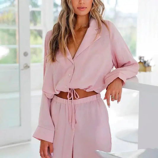 Loose Fit Pajama Set - Fashionista Finesse