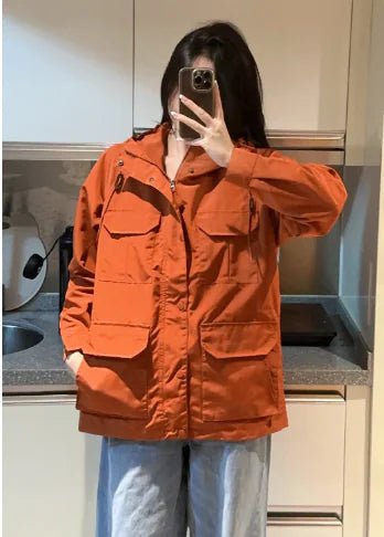 Orange Lightweight Jacket - Fashionista Finesse