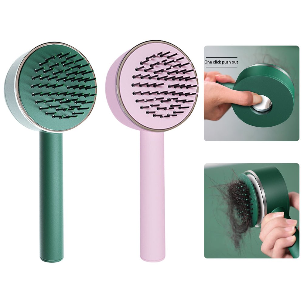 Self Cleaning Hair Brush - Fashionista Finesse