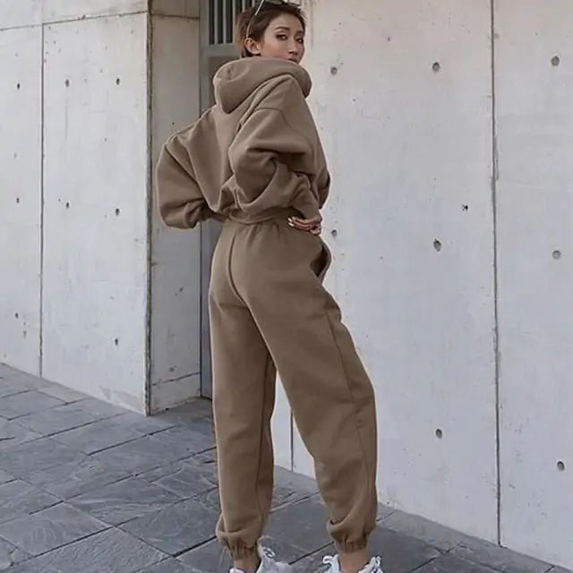 Women Warm Hoodie and Pants Set - Fashionista Finesse