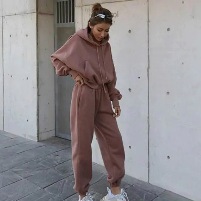Women Warm Hoodie and Pants Set - Fashionista Finesse