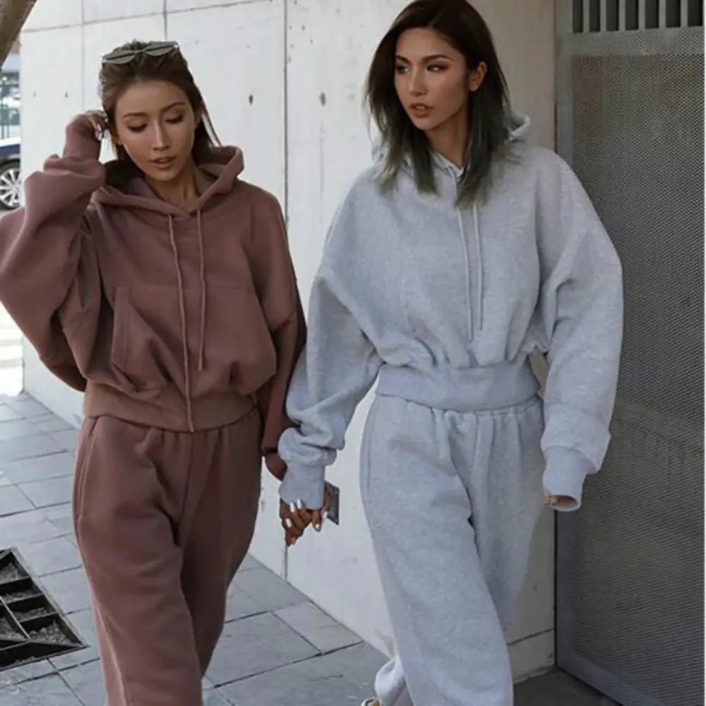 Women Warm Hoodie and Pants Set - Fashionista Finesse