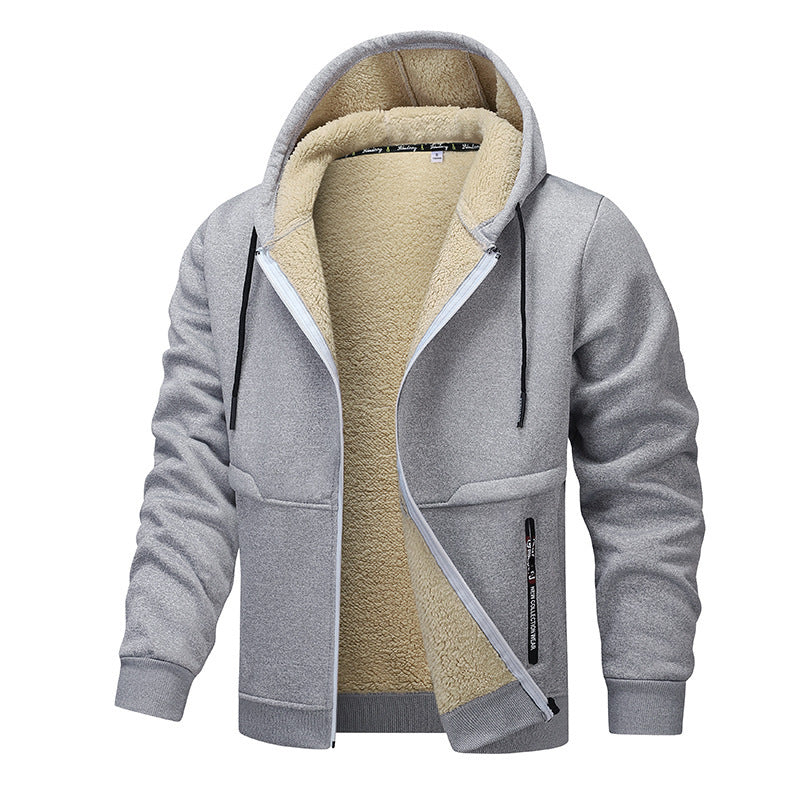 Men's Fashion Lambswool Thickened Coat Sweatshirt