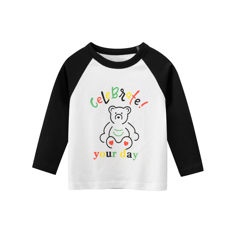 Spring Girls' T-Shirt Long Sleeve T-Shirt Baby Clothes