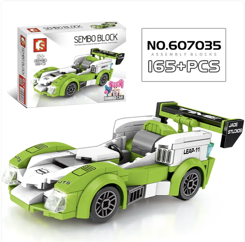 City Racing Building Blocks Set - Educational Car Story Toys for Children