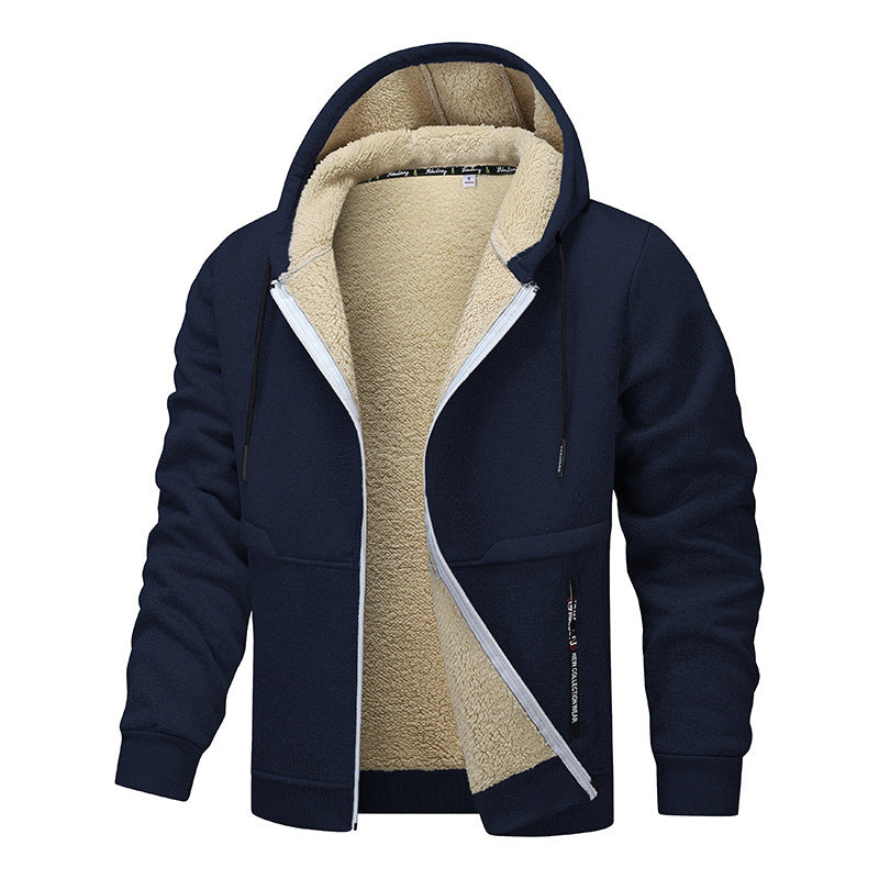 Men's Fashion Lambswool Thickened Coat Sweatshirt