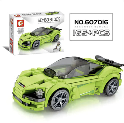 City Racing Building Blocks Set - Educational Car Story Toys for Children