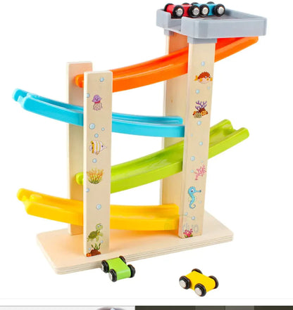 Four-Layer Track Pulley Early Education Toy