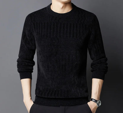 Crew Neck Casual Jacquard Sweater