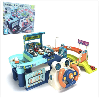 Children's Adventure Train Set Toy for Car Entrance