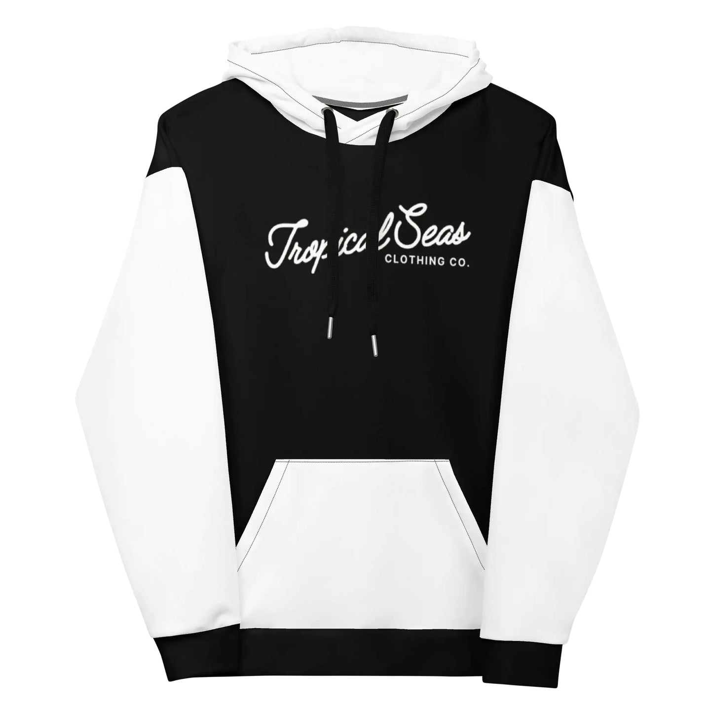 Black & White Two-Toned Tropical Seas Hoodie