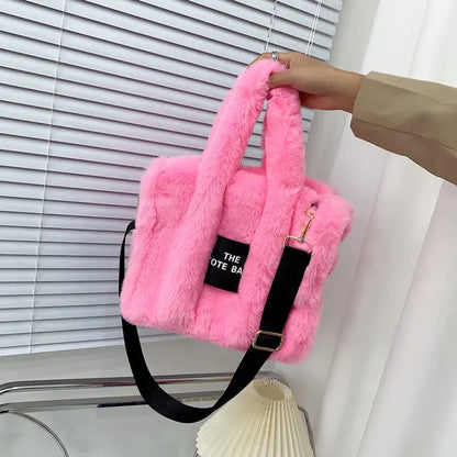 Designer Faux Fur Tote Bag