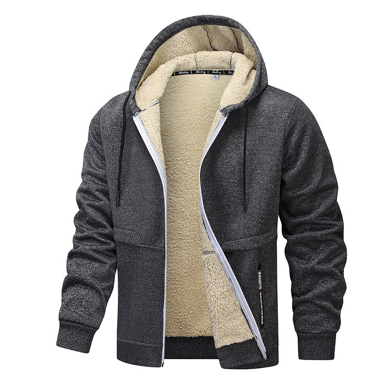 Men's Fashion Lambswool Thickened Coat Sweatshirt