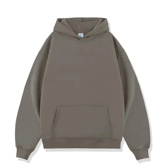 Solid Color Loose Trendy Hoodies for Men