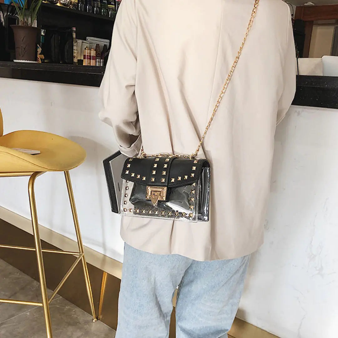 Betty Shoulder Bag -Clear/Black