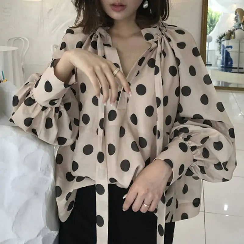 Women's Bow Stand Collar Blouse