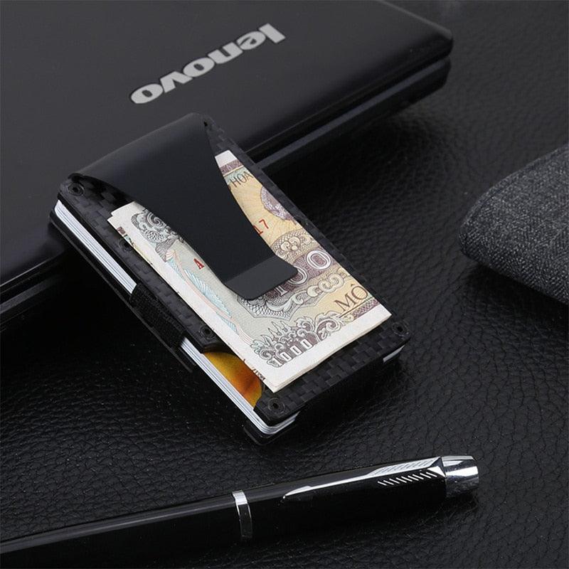 Carbon Fiber Credit Card Holder Wallet - Fashionista Finesse