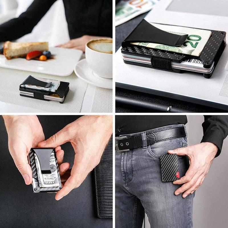 Carbon Fiber Credit Card Holder Wallet - Fashionista Finesse