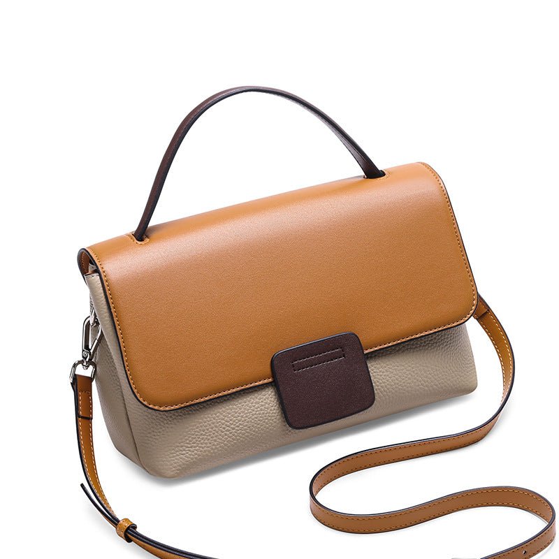 Contrasting Leather Handbags - Fashionista Finesse