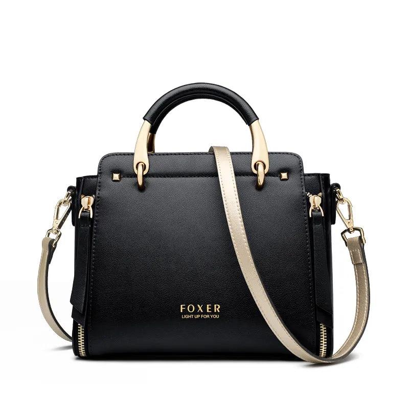 FOXER Split Leather Handbag For Women - Fashionista Finesse