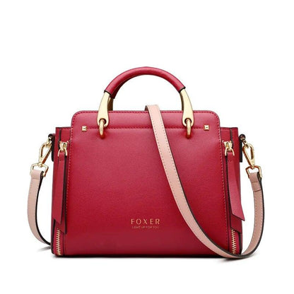 FOXER Split Leather Handbag For Women - Fashionista Finesse