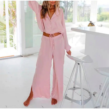 Loose Fit Pajama Set - Fashionista Finesse