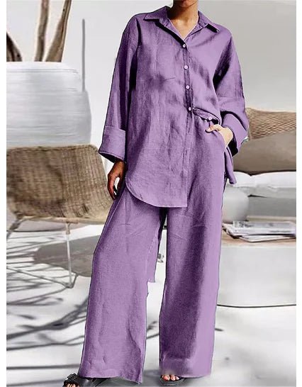 Loose Fit Pajama Set - Fashionista Finesse