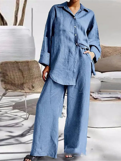 Loose Fit Pajama Set - Fashionista Finesse