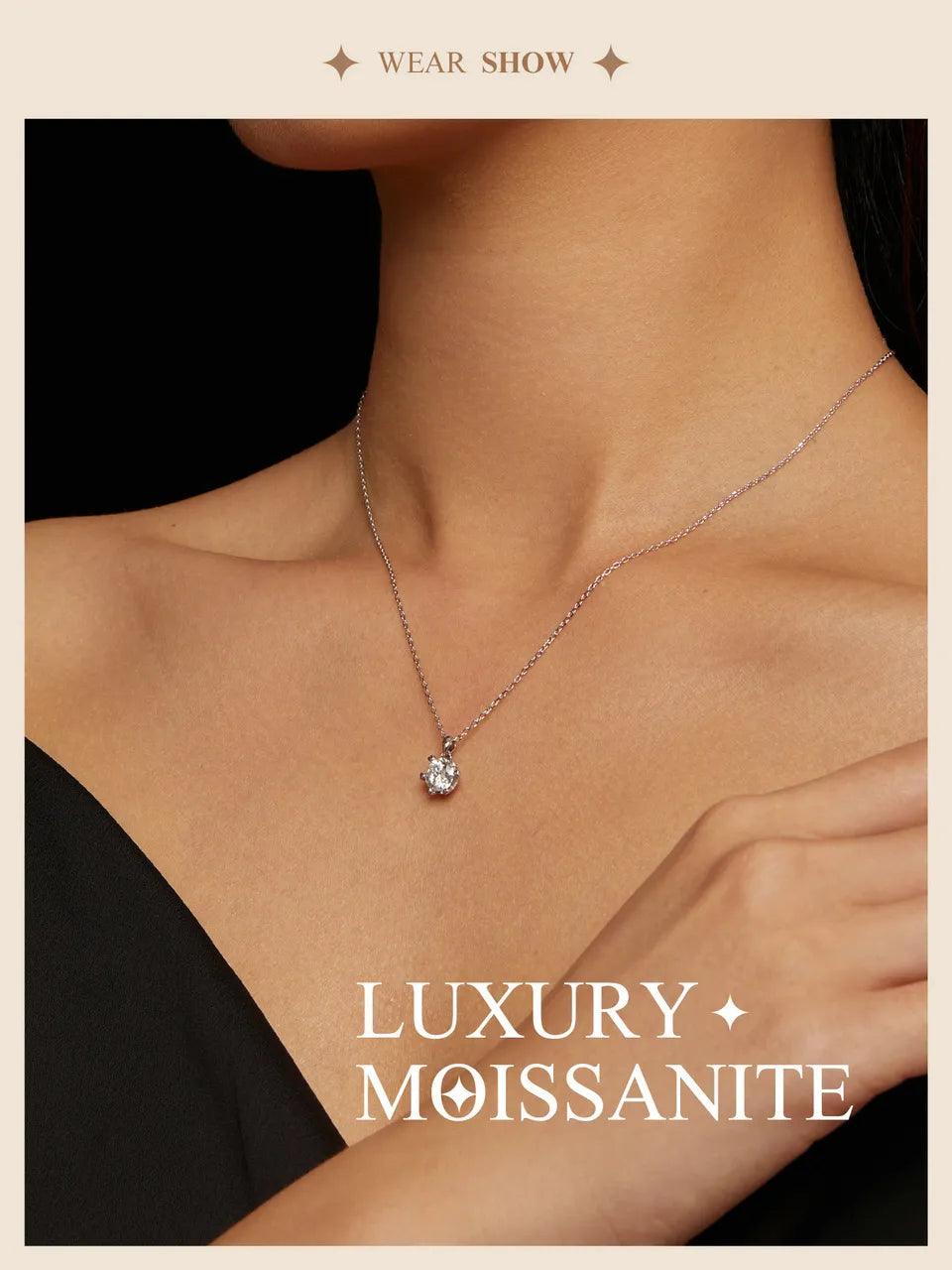 Moissanite Pendant Necklace - Fashionista Finesse