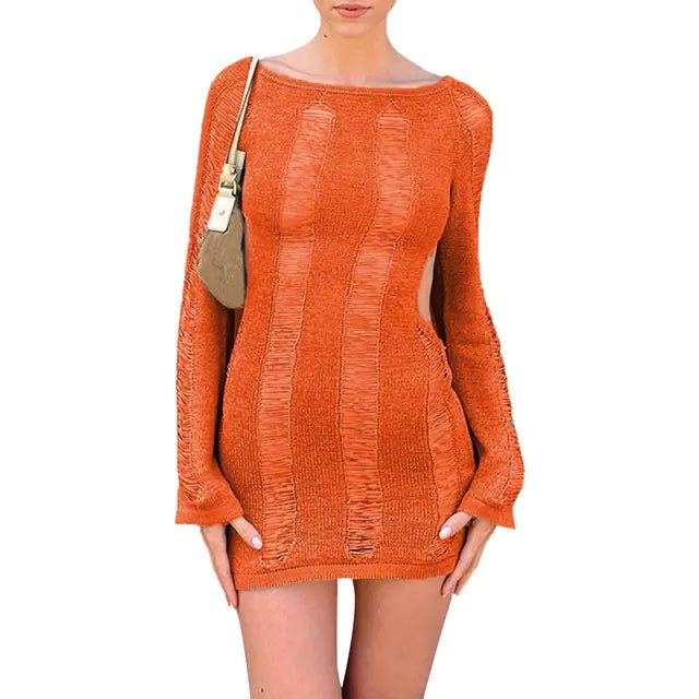 Puloru Knitted Short Dress - Fashionista Finesse