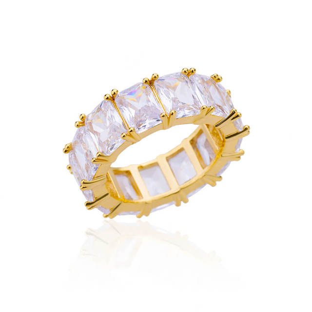 Rectangle Zircon Rings - Fashionista Finesse